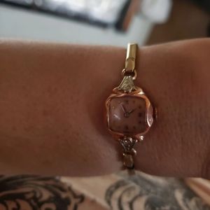 RESERVED.......Pioneer Vintage 14k Rose Gold wind up watch.
